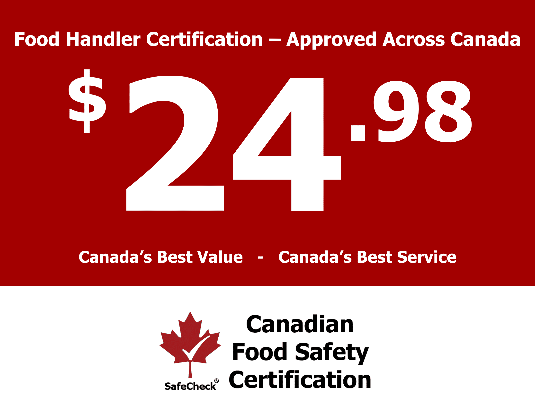 Pricing for food handler certification