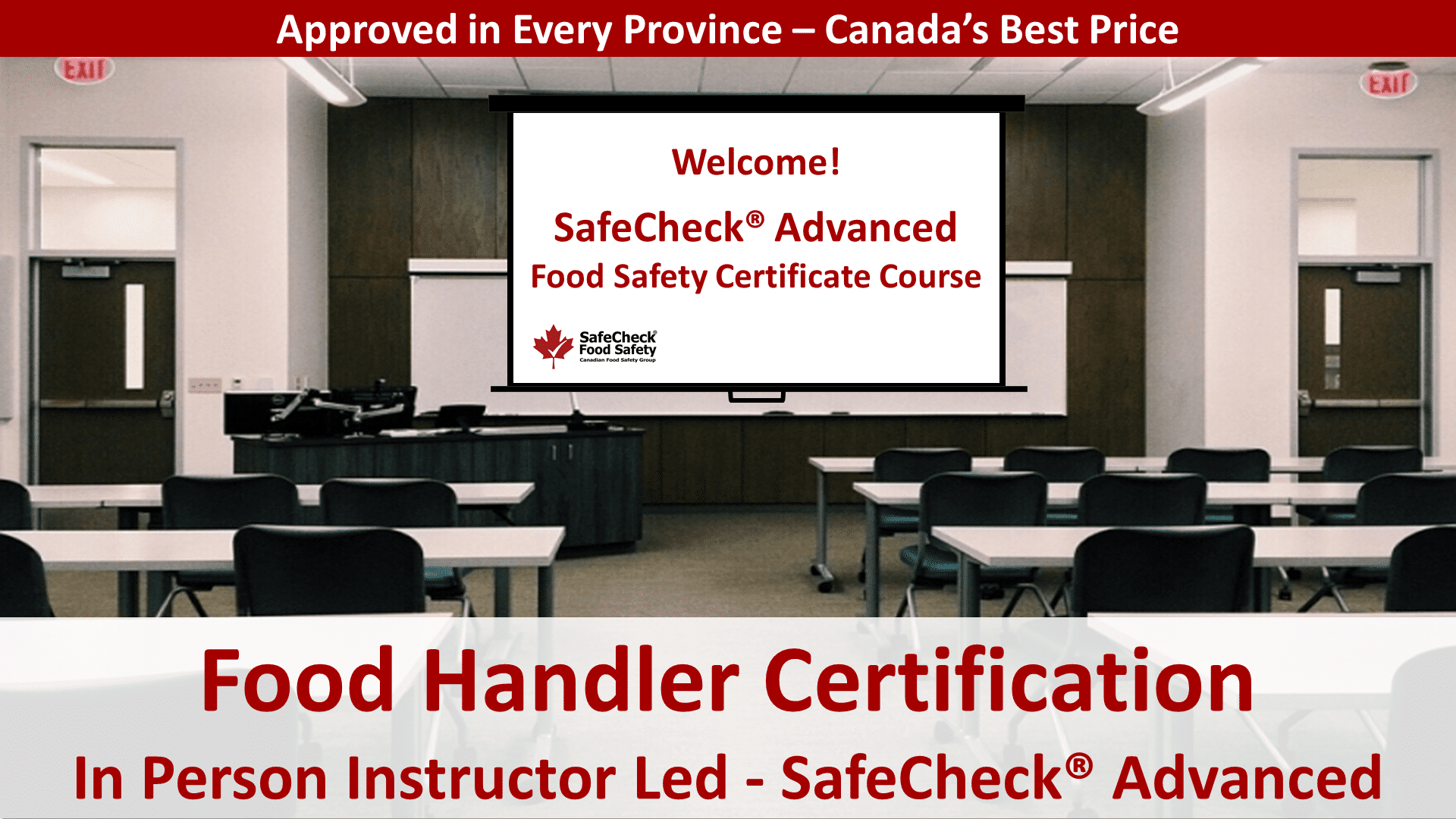 In Class – Food Handler Certificate Training: