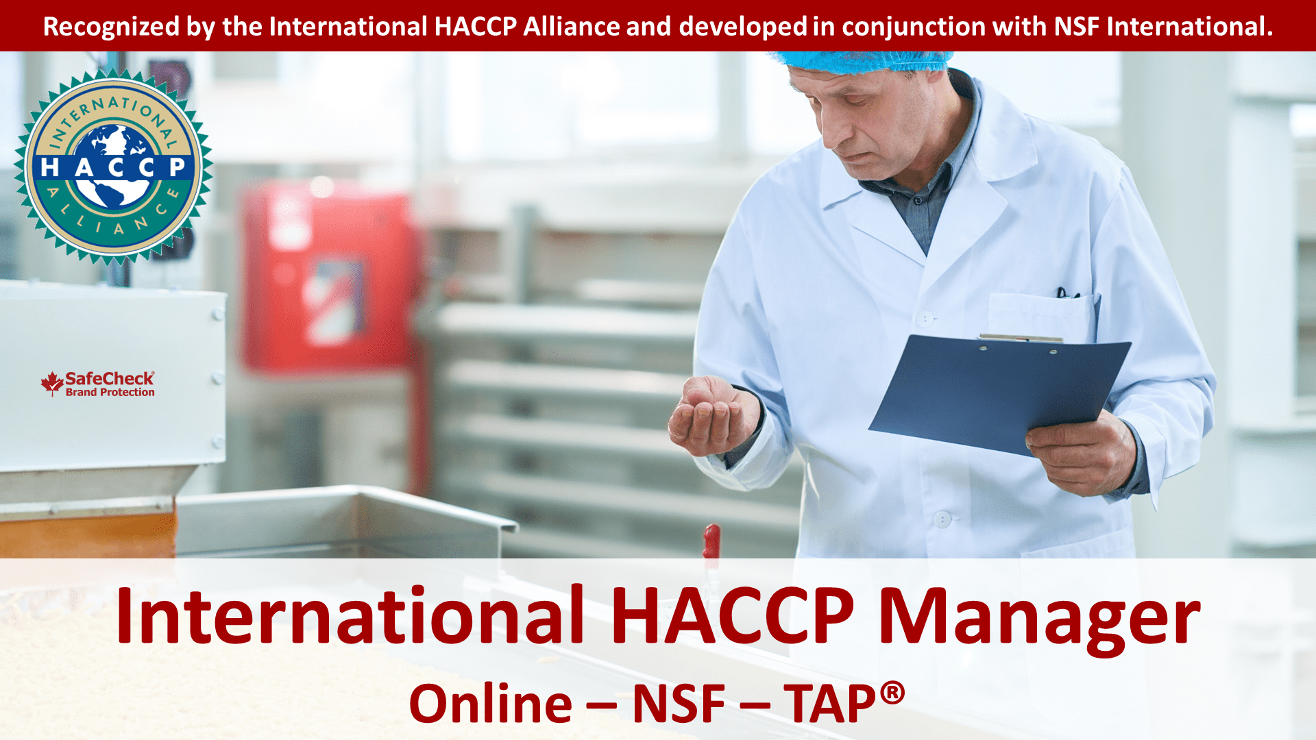 HACCP manager inspecting food